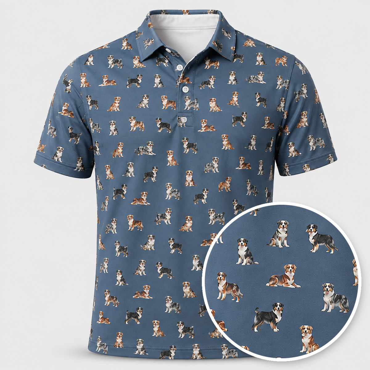 Australian Shepherd Polo Shirt - Performance Golf Polo