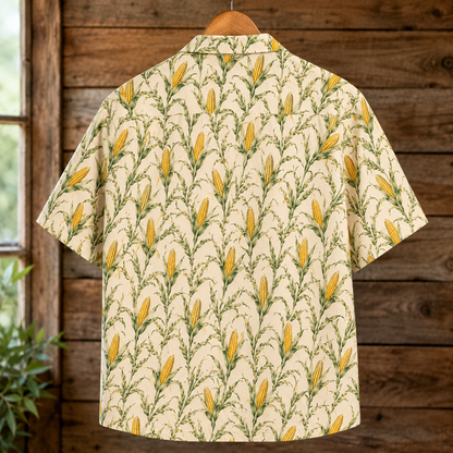 Corn On The Cob Hawaiian Shirt - Funny Farm Button-Up Shirt