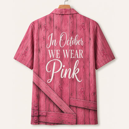 In October We Wear Pink Farm Animals Hawaiian Shirt