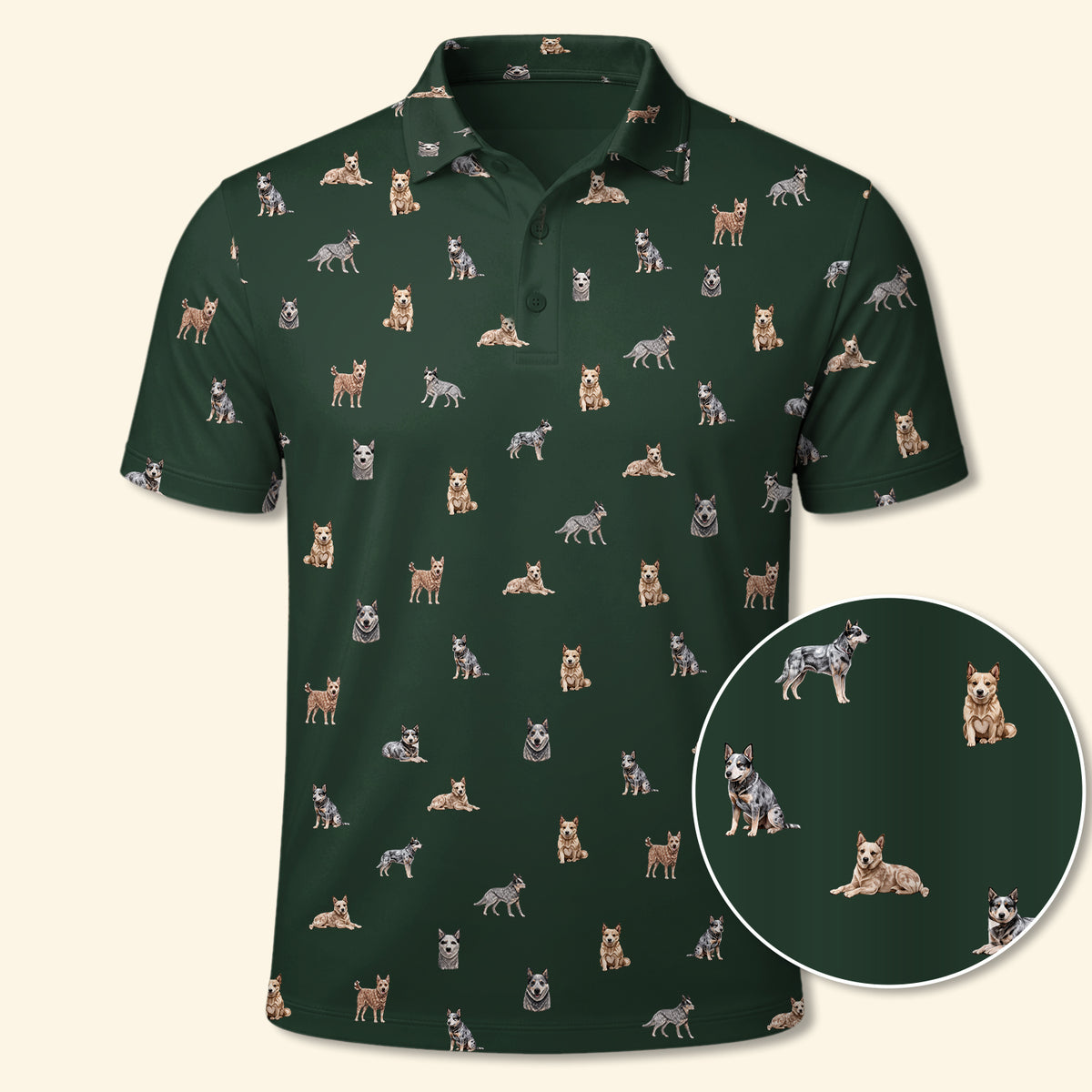 Blue Heeler Polo Shirt - Performance Golf Polo