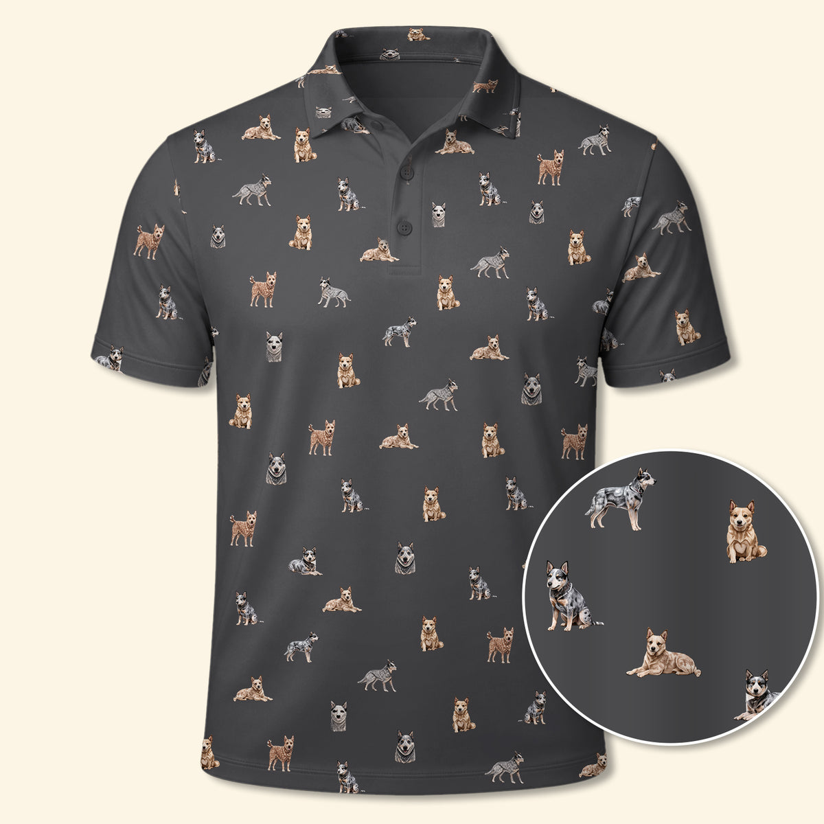 Blue Heeler Polo Shirt - Performance Golf Polo