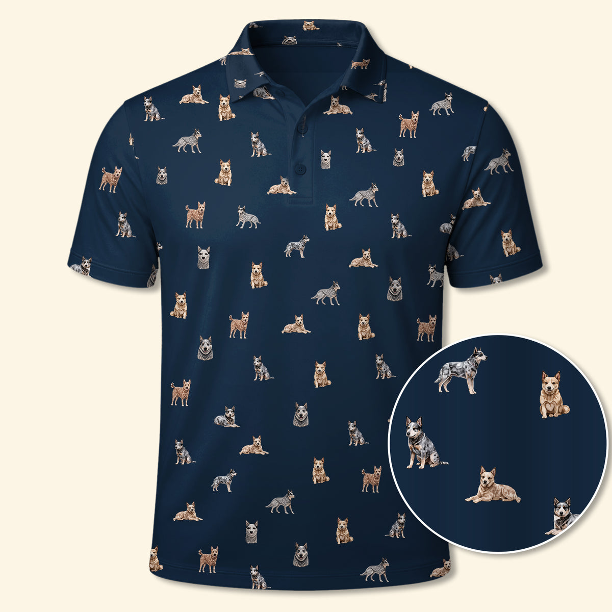 Blue Heeler Polo Shirt - Performance Golf Polo