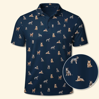 Blue Heeler Polo Shirt - Performance Golf Polo