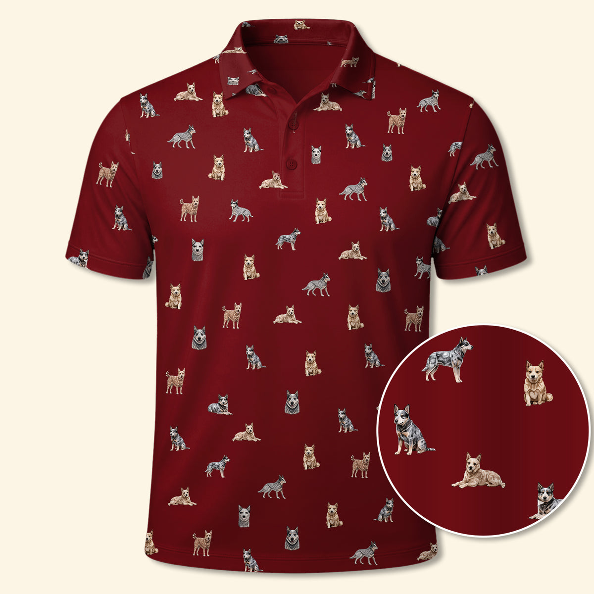 Blue Heeler Polo Shirt - Performance Golf Polo
